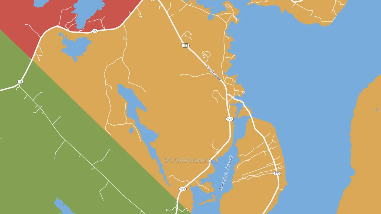 South Blue Hill, ME Map of Drug-Related Crime Rates