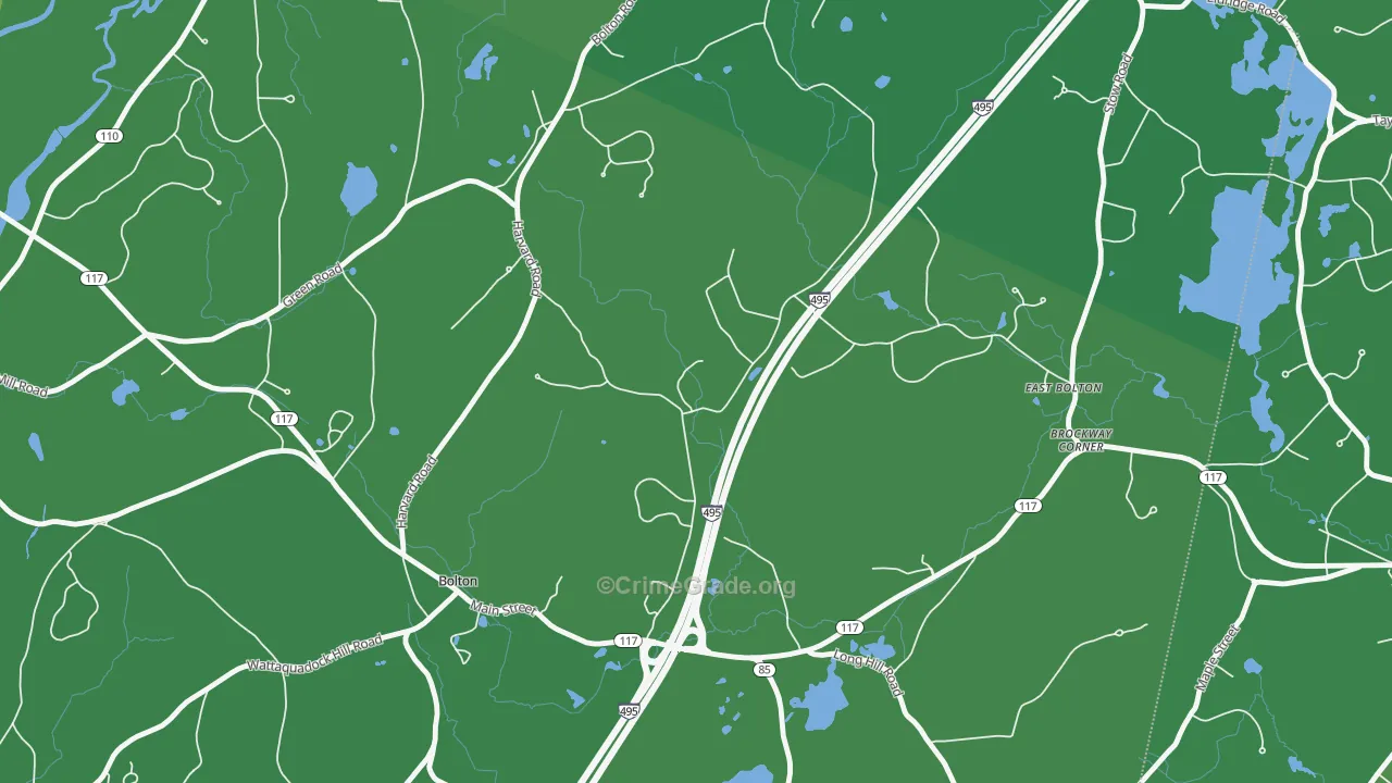 South Bolton, MA Map of Drug-Related Crime Rates