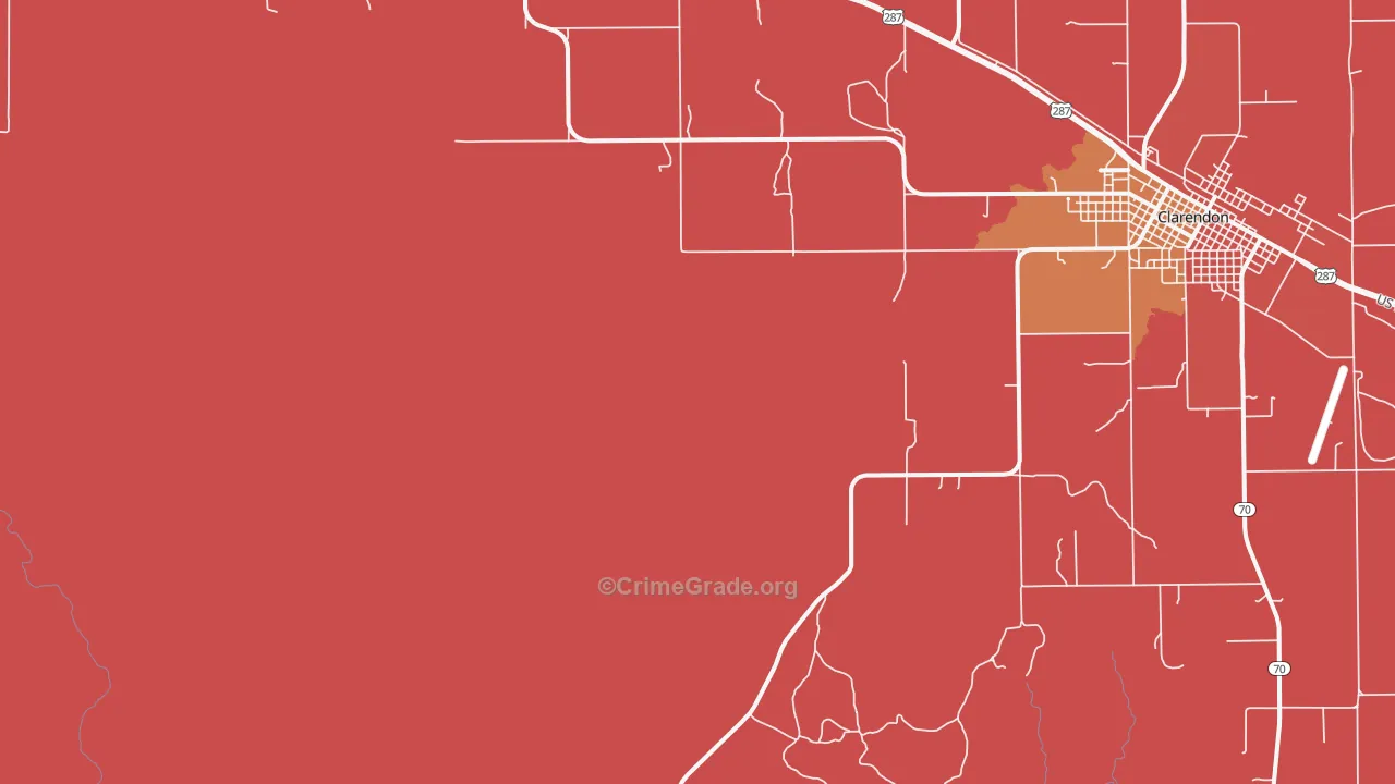 South Brice, TX Map of Drug-Related Crime Rates