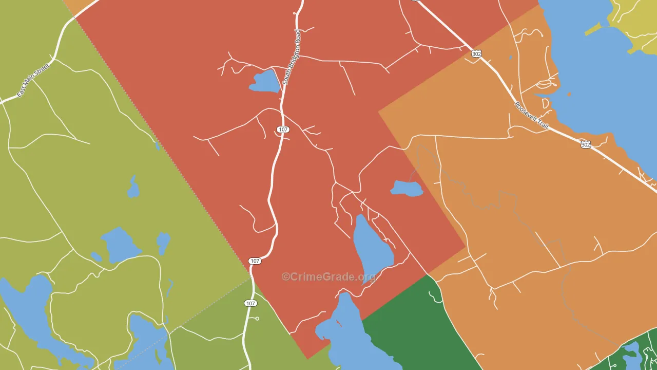 South Bridgton, ME Map of Drug-Related Crime Rates