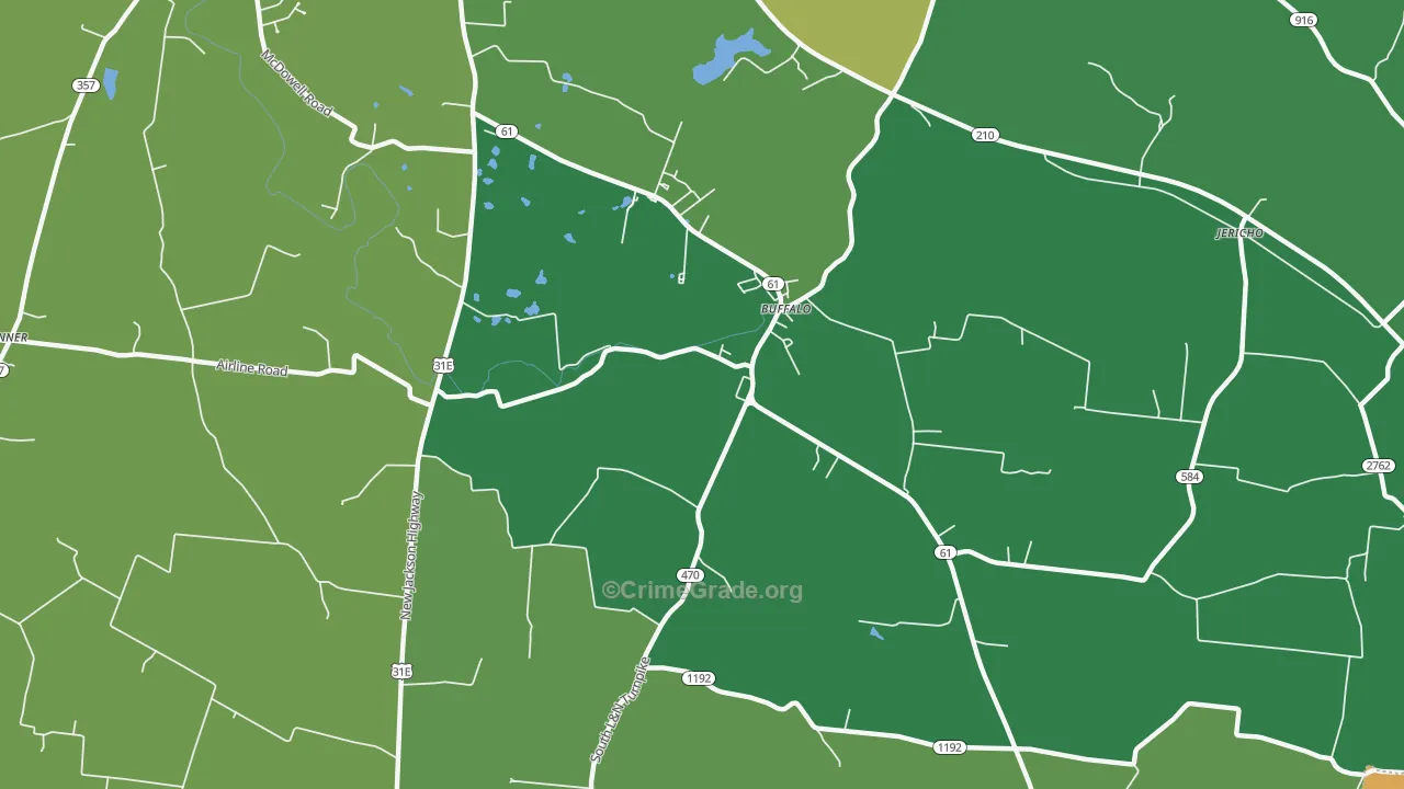 South Buffalo, KY Map of Drug-Related Crime Rates