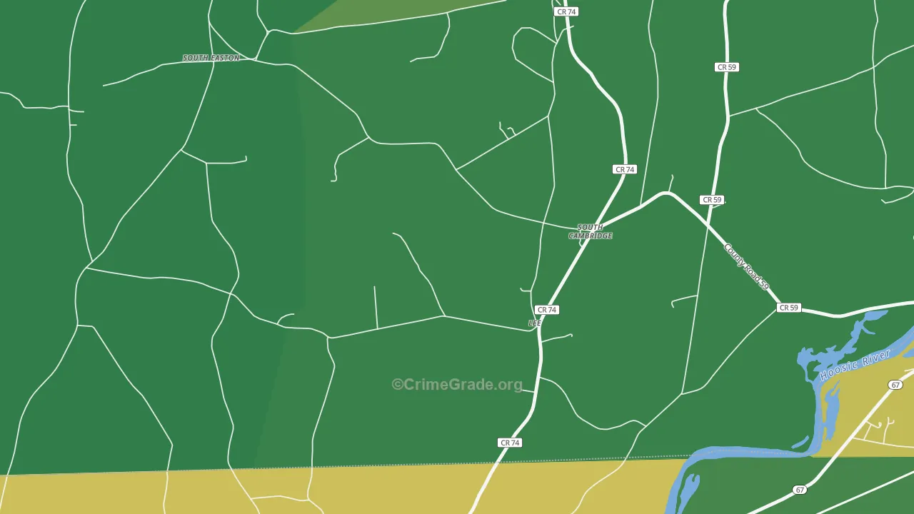 South Cambridge, NY Map of Drug-Related Crime Rates