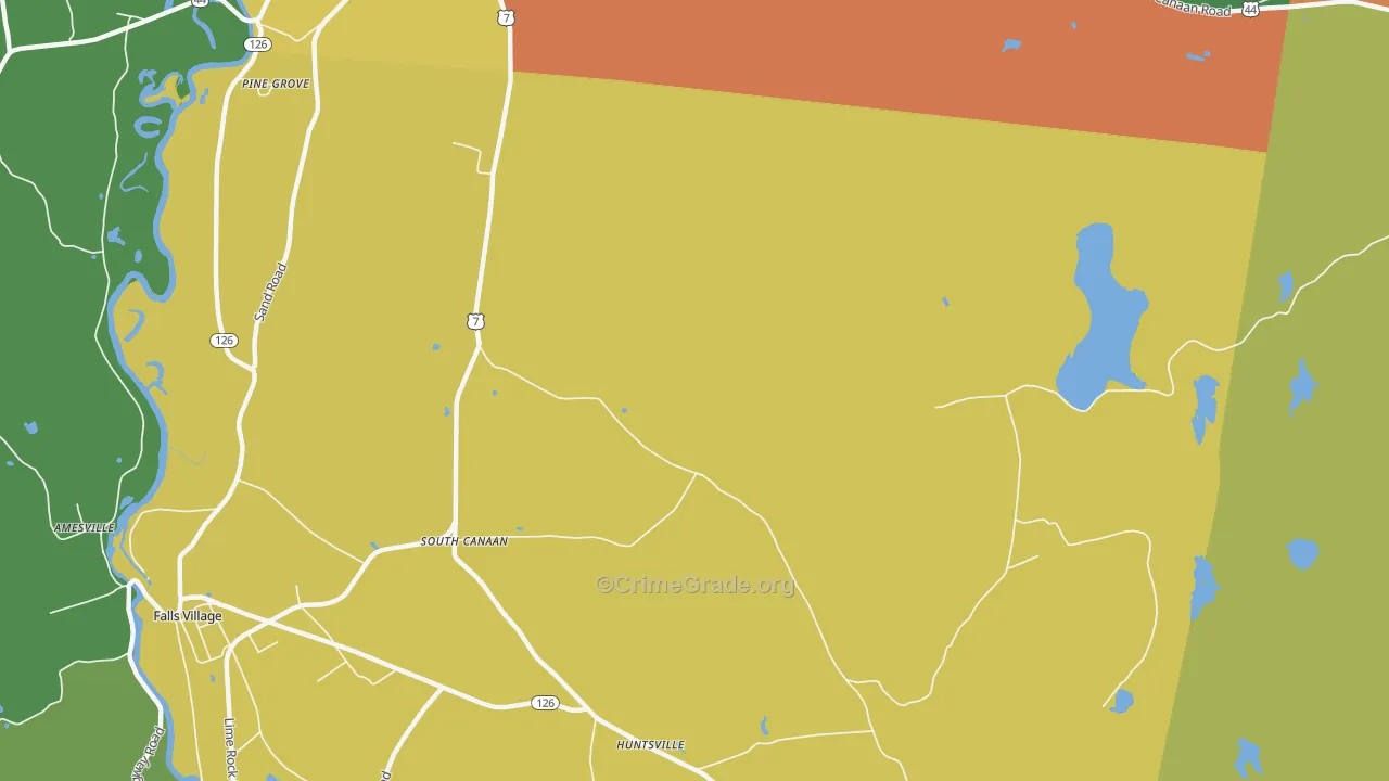 South Canaan, CT Map of Drug-Related Crime Rates