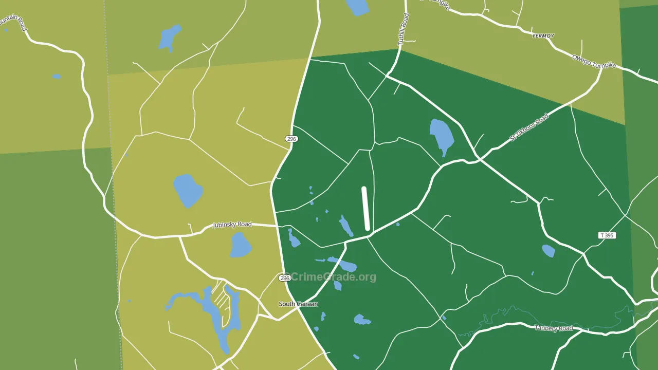 South Canaan, PA Map of Drug-Related Crime Rates