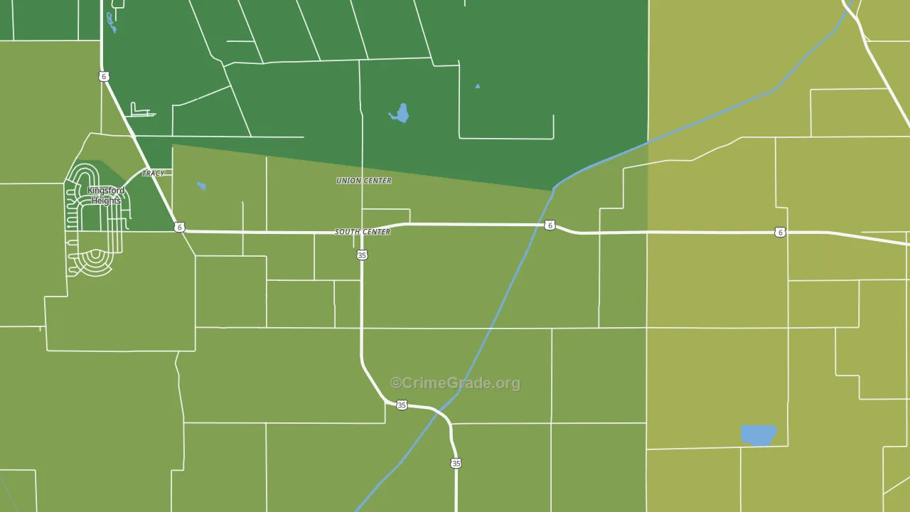 South Center, IN Map of Drug-Related Crime Rates