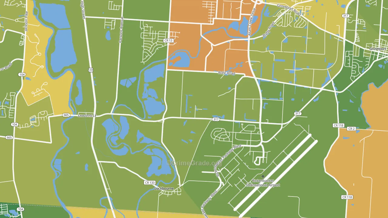 South Central Accord, Columbus, OH Map of Drug-Related Crime Rates