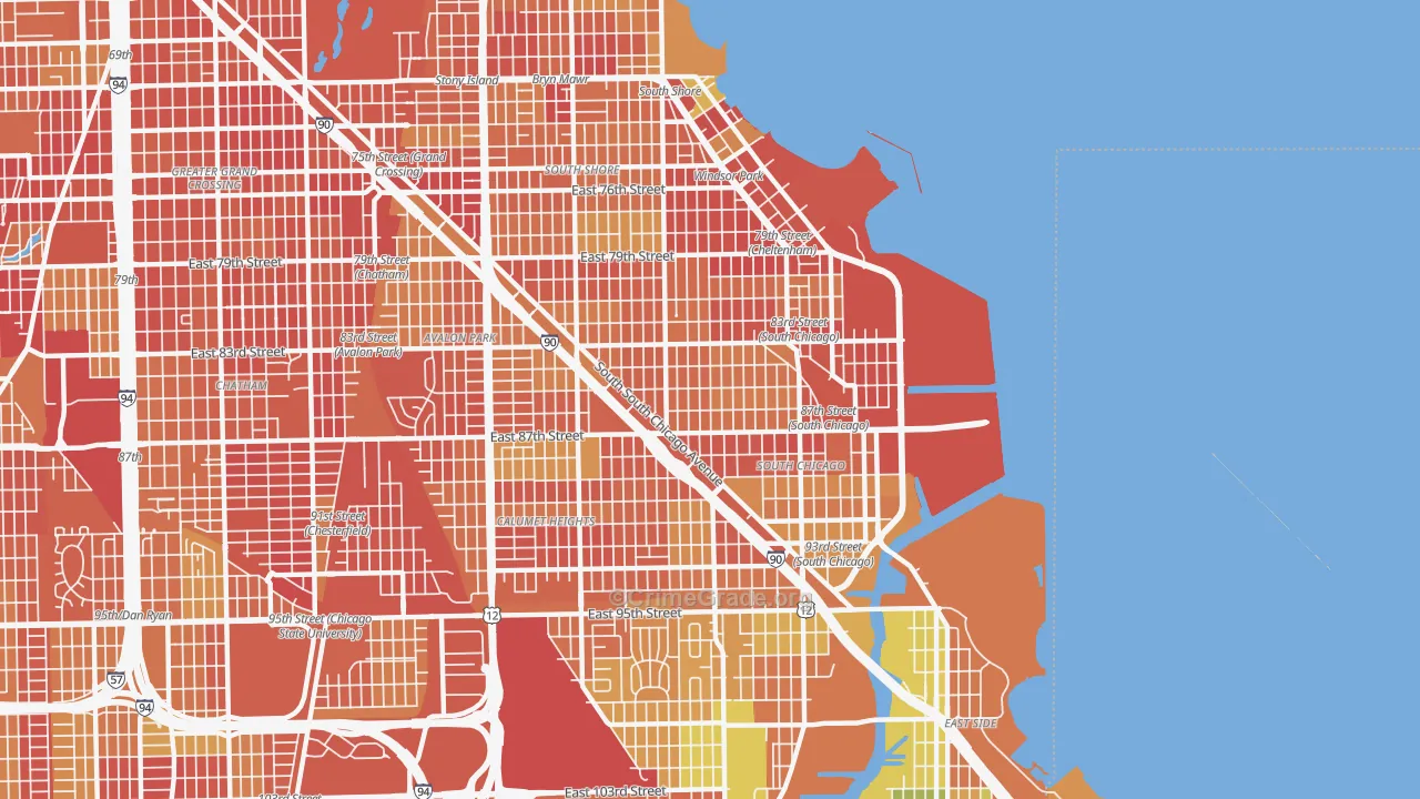 South Chicago, Chicago, IL Map of Drug-Related Crime Rates