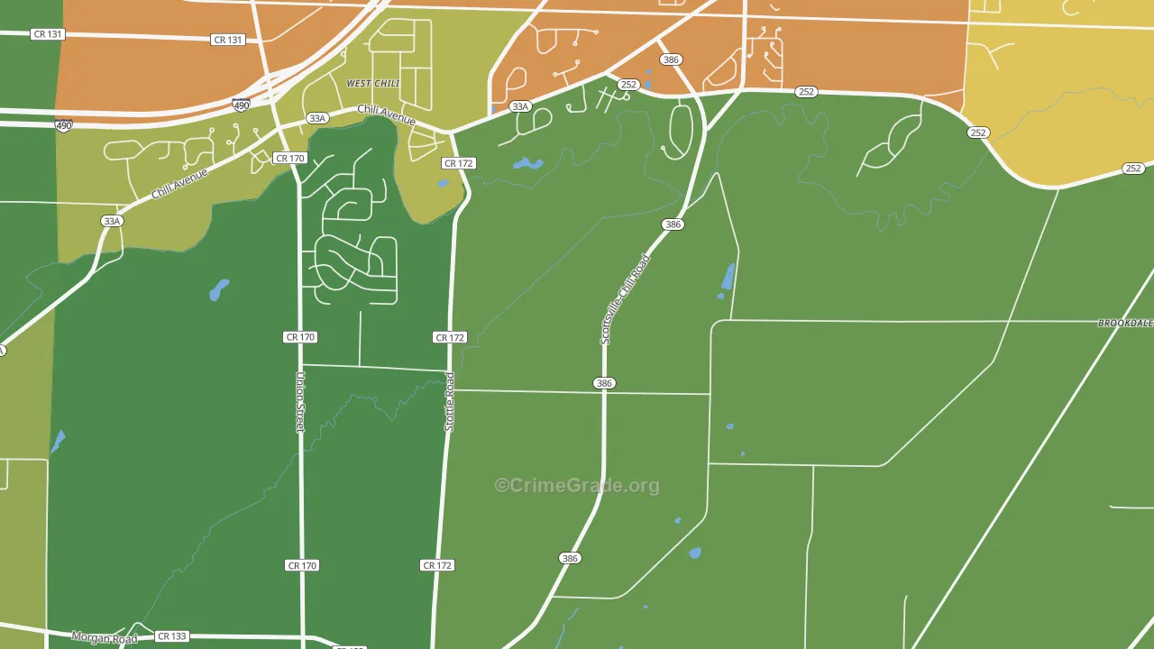 South Chili, NY Map of Drug-Related Crime Rates
