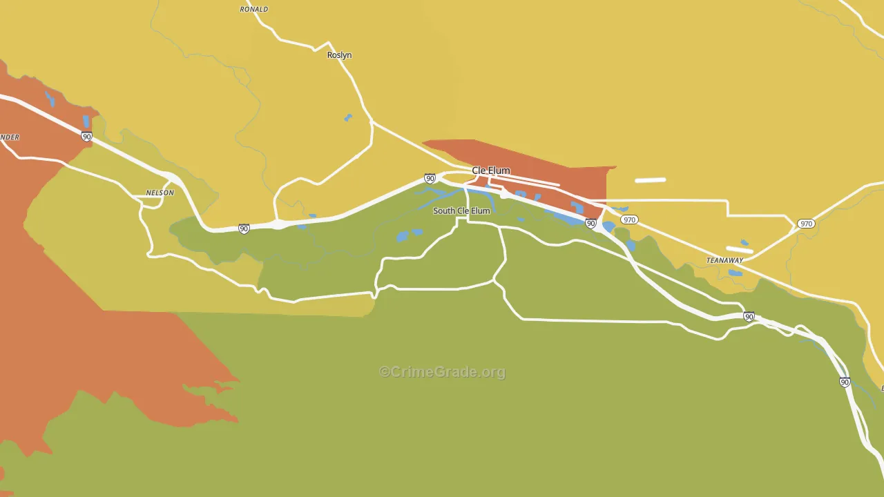 South Cle Elum, WA Map of Drug-Related Crime Rates
