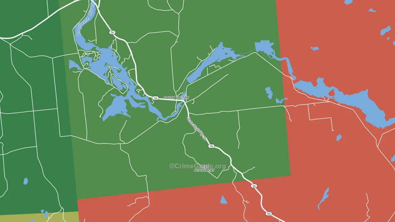 South Colton, NY Map of Drug-Related Crime Rates