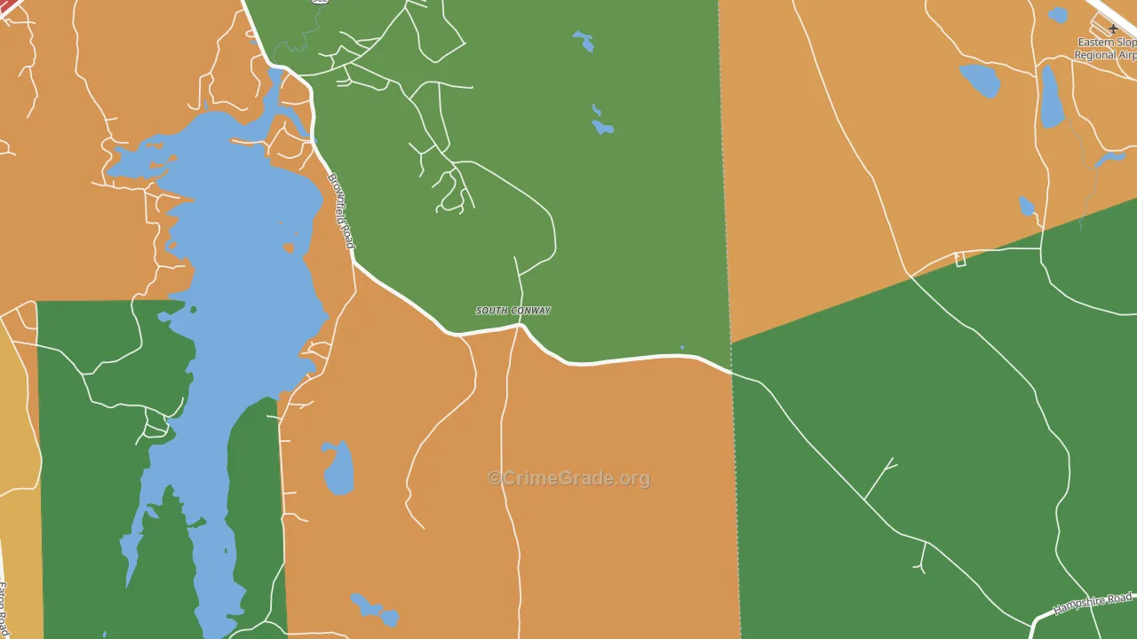 South Conway, NH Map of Drug-Related Crime Rates