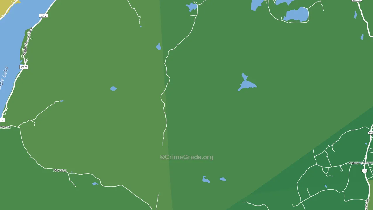 South Corinth, NY Map of Drug-Related Crime Rates