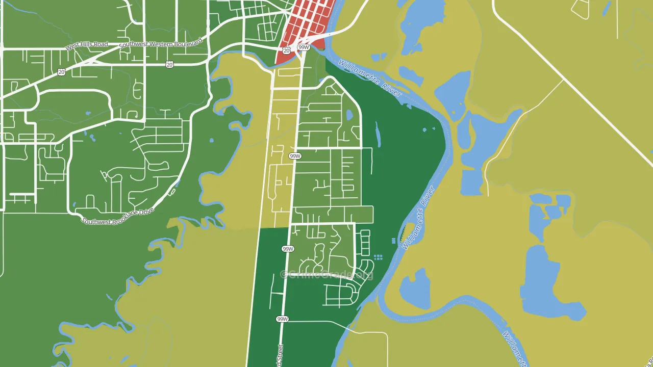 South Corvallis Neighbors, Corvallis, OR Map of Drug-Related Crime Rates