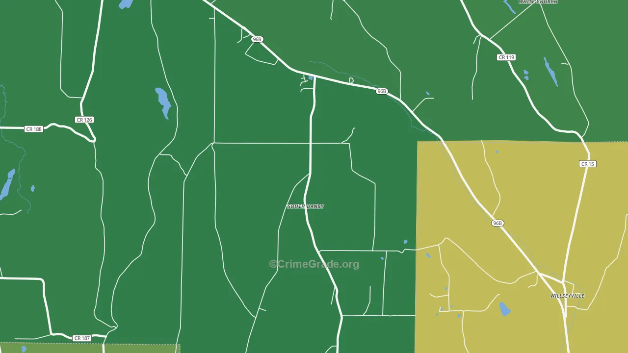 South Danby, NY Map of Drug-Related Crime Rates