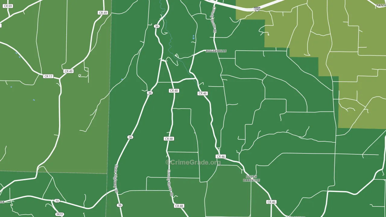South Dansville, NY Map of Drug-Related Crime Rates