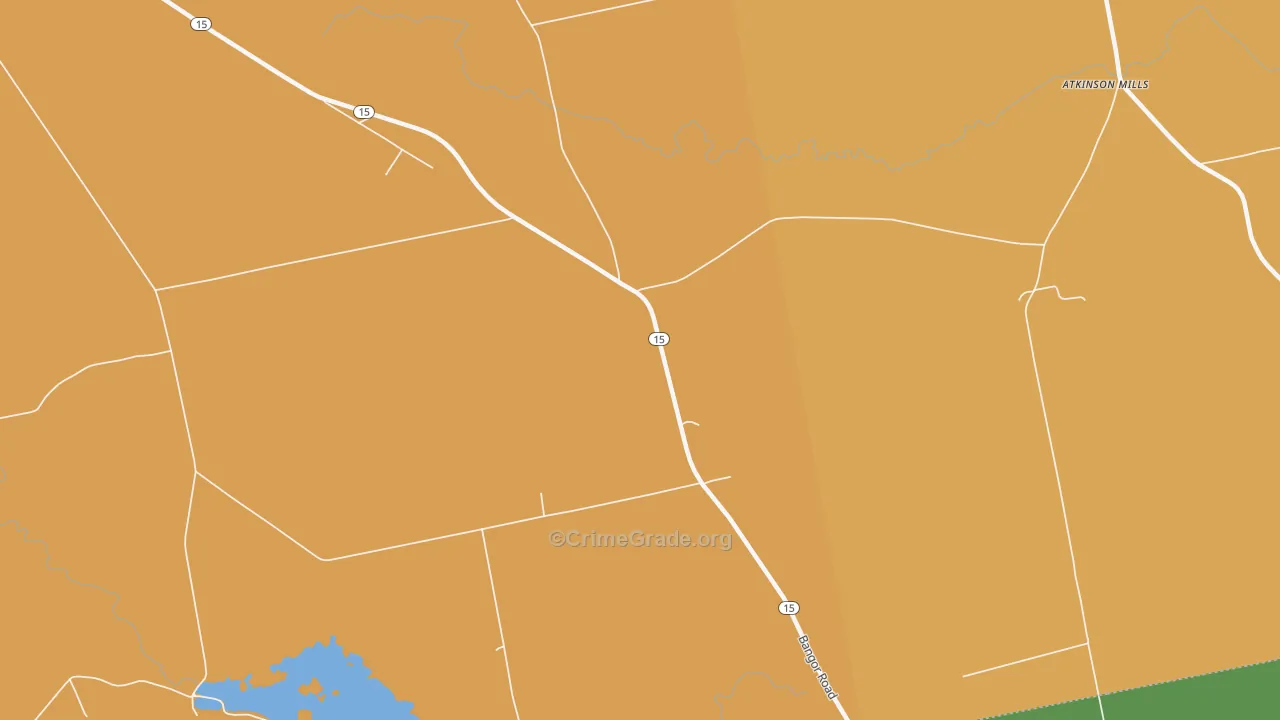 South Dover, ME Map of Drug-Related Crime Rates