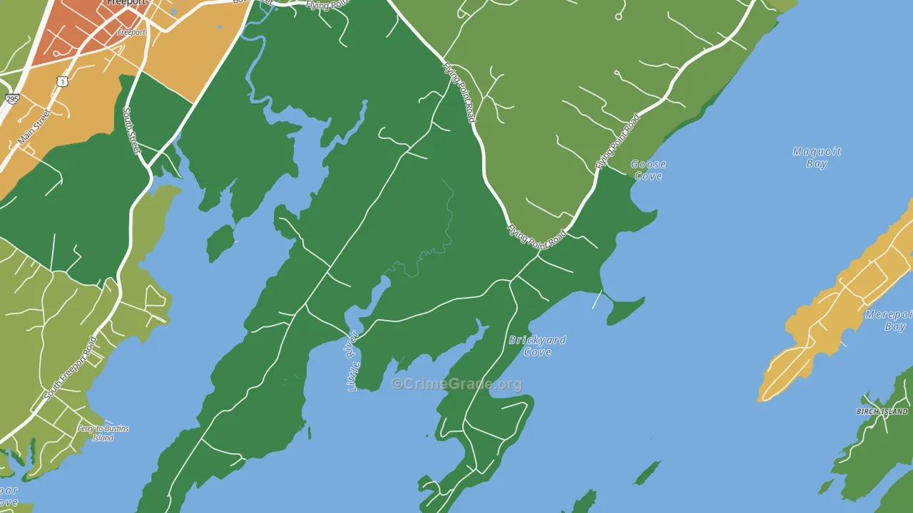 South Durham, ME Map of Drug-Related Crime Rates