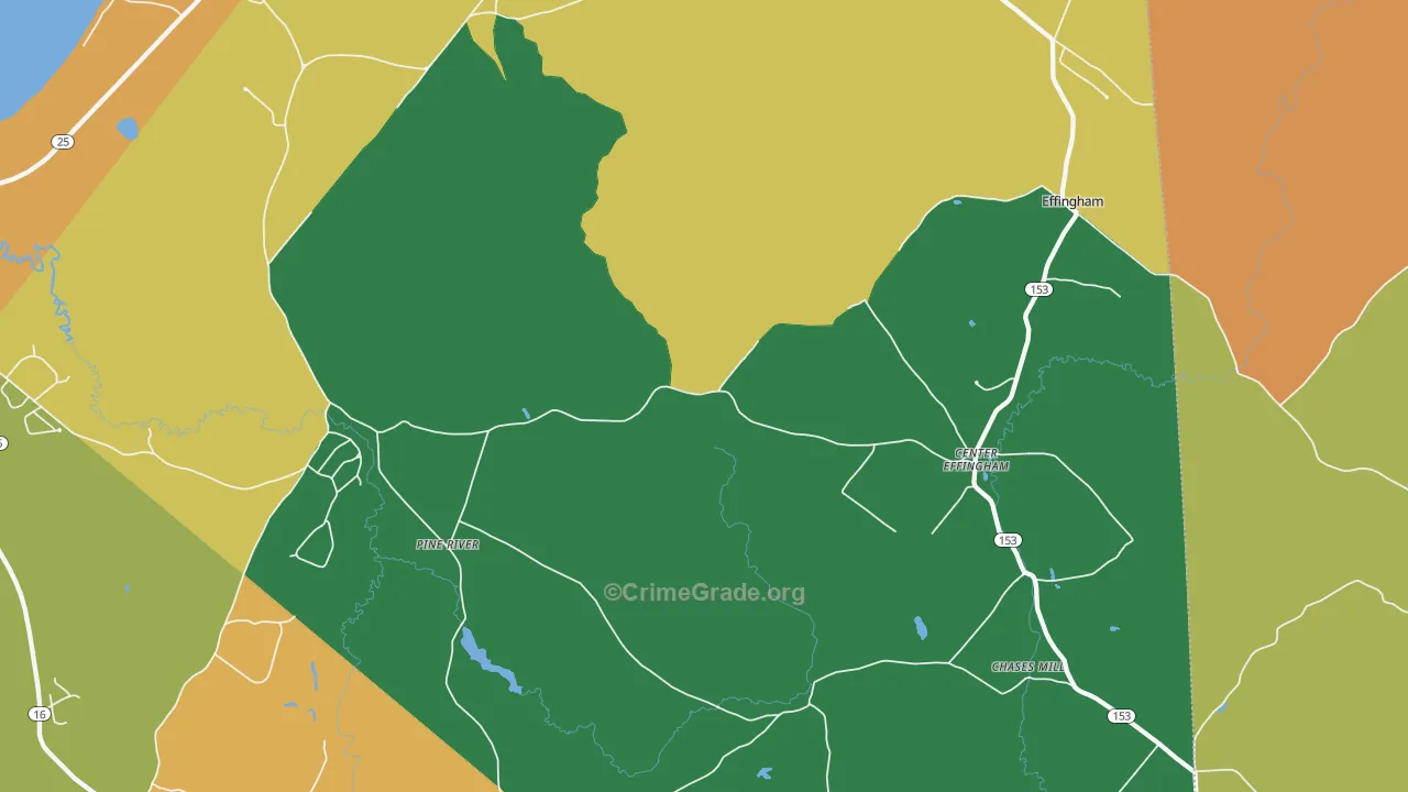 South Effingham, NH Map of Drug-Related Crime Rates
