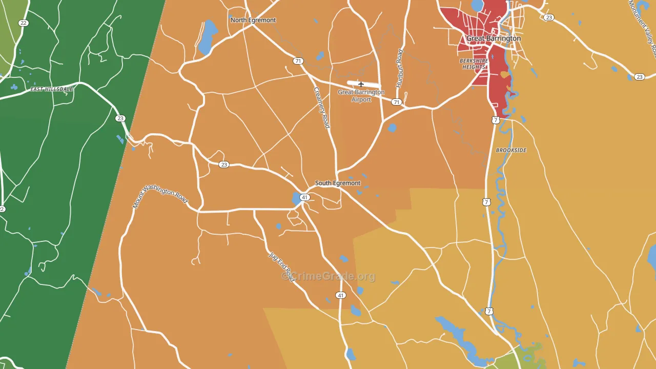 South Egremont, MA Map of Drug-Related Crime Rates