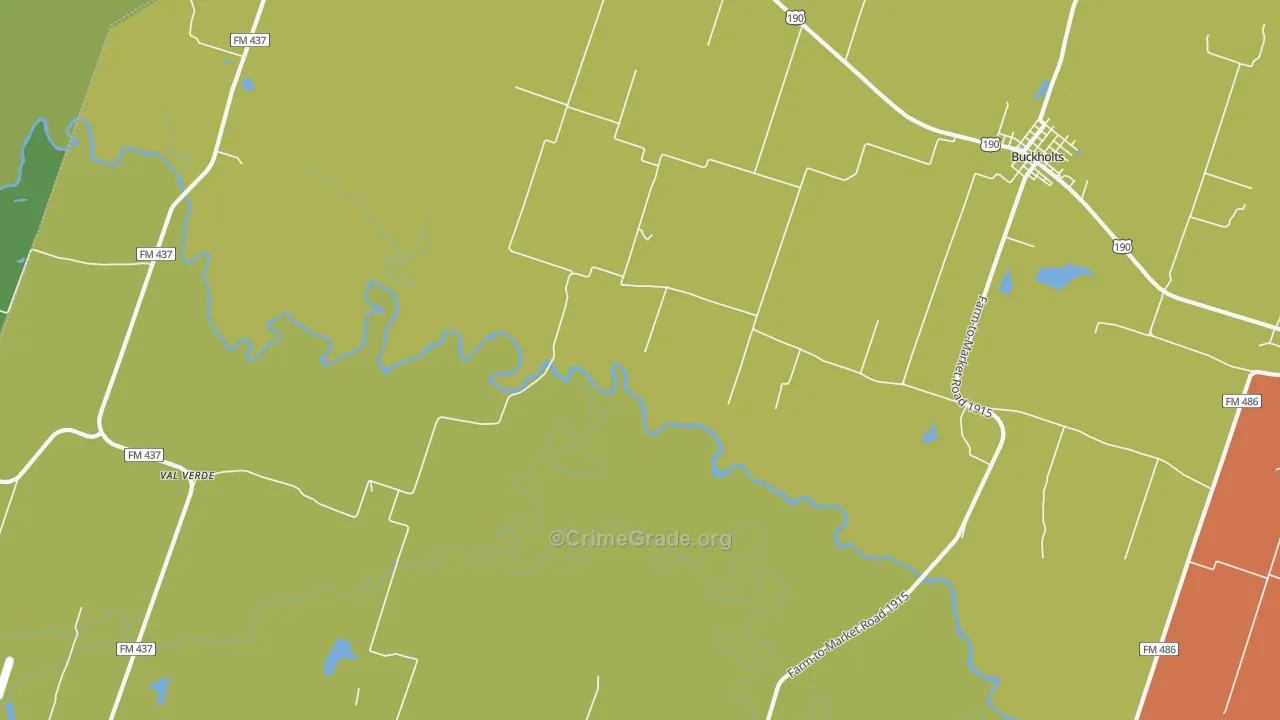 South Elm, TX Map of Drug-Related Crime Rates
