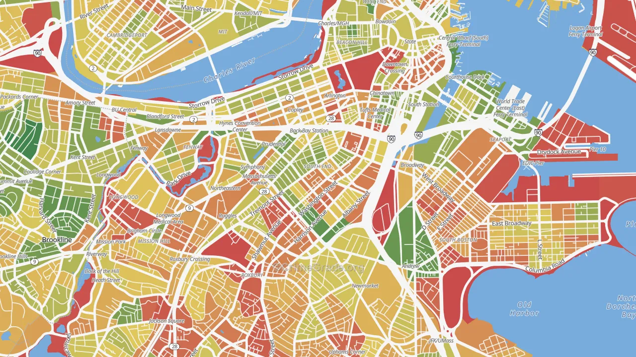 South End, Boston, MA Map of Drug-Related Crime Rates