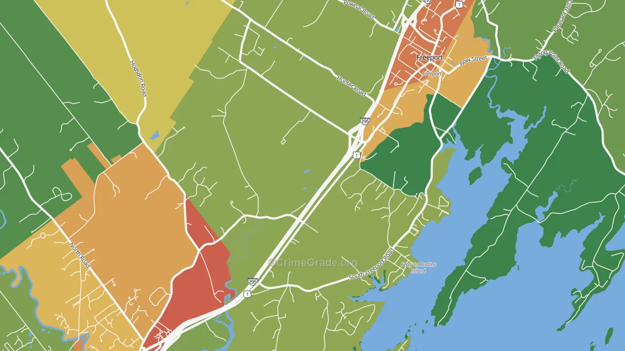 South Freeport, ME Map of Drug-Related Crime Rates