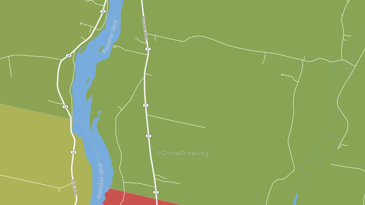 South Gardiner, ME Map of Drug-Related Crime Rates