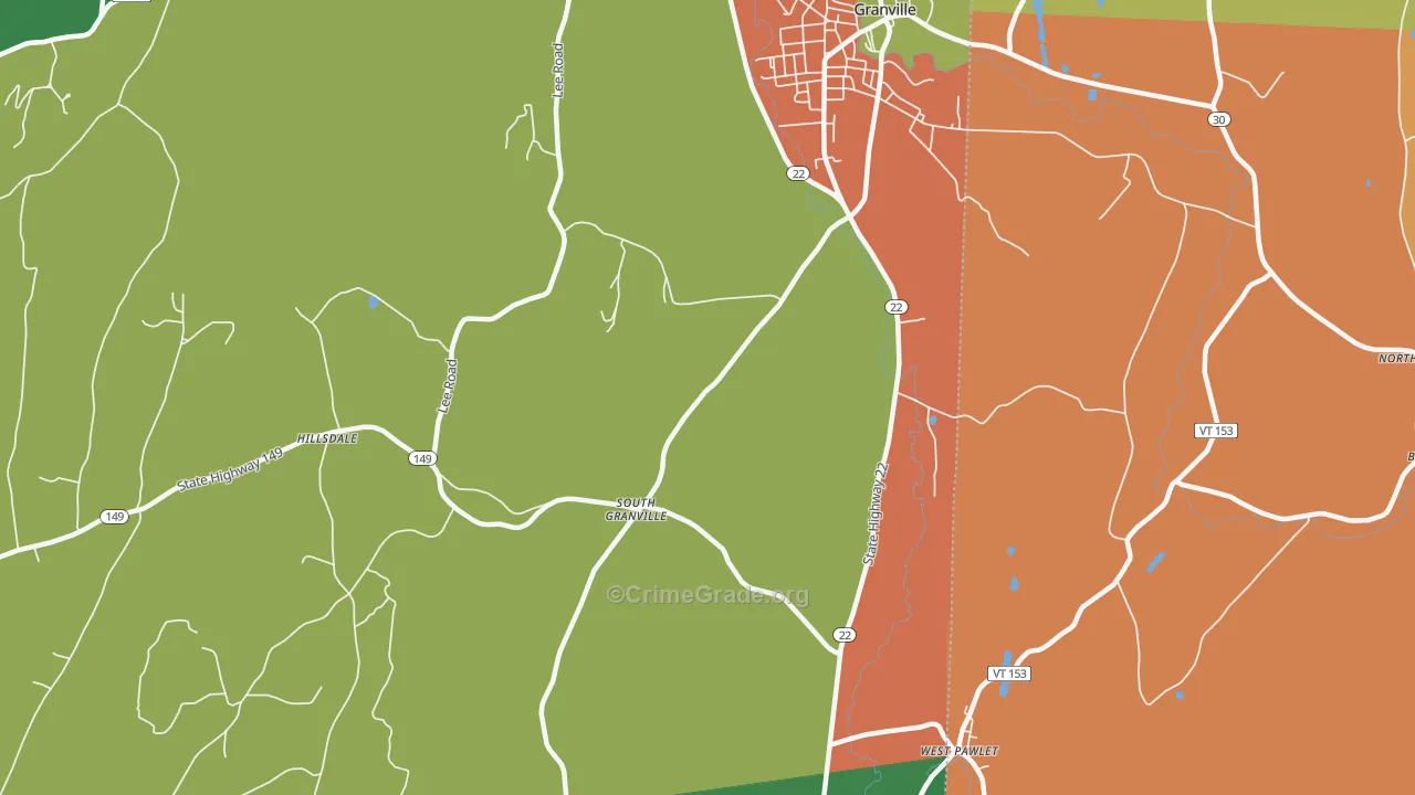 South Granville, NY Map of Drug-Related Crime Rates