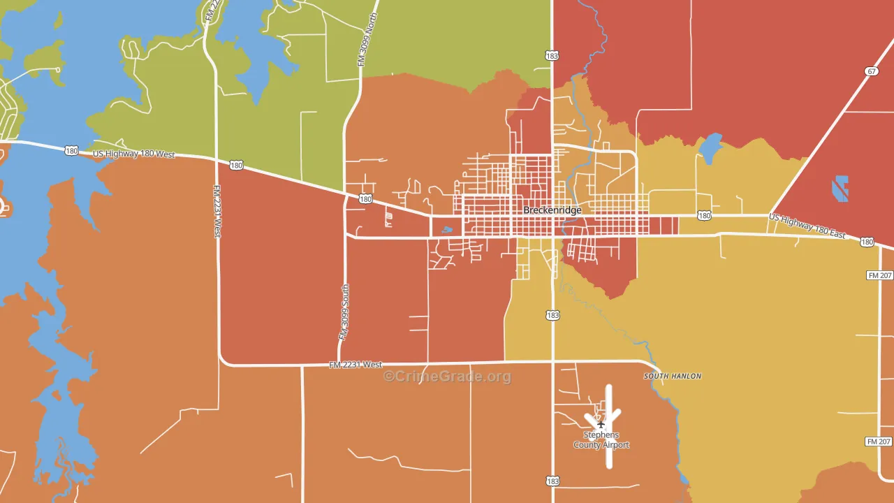 South Hanlon, TX Map of Drug-Related Crime Rates