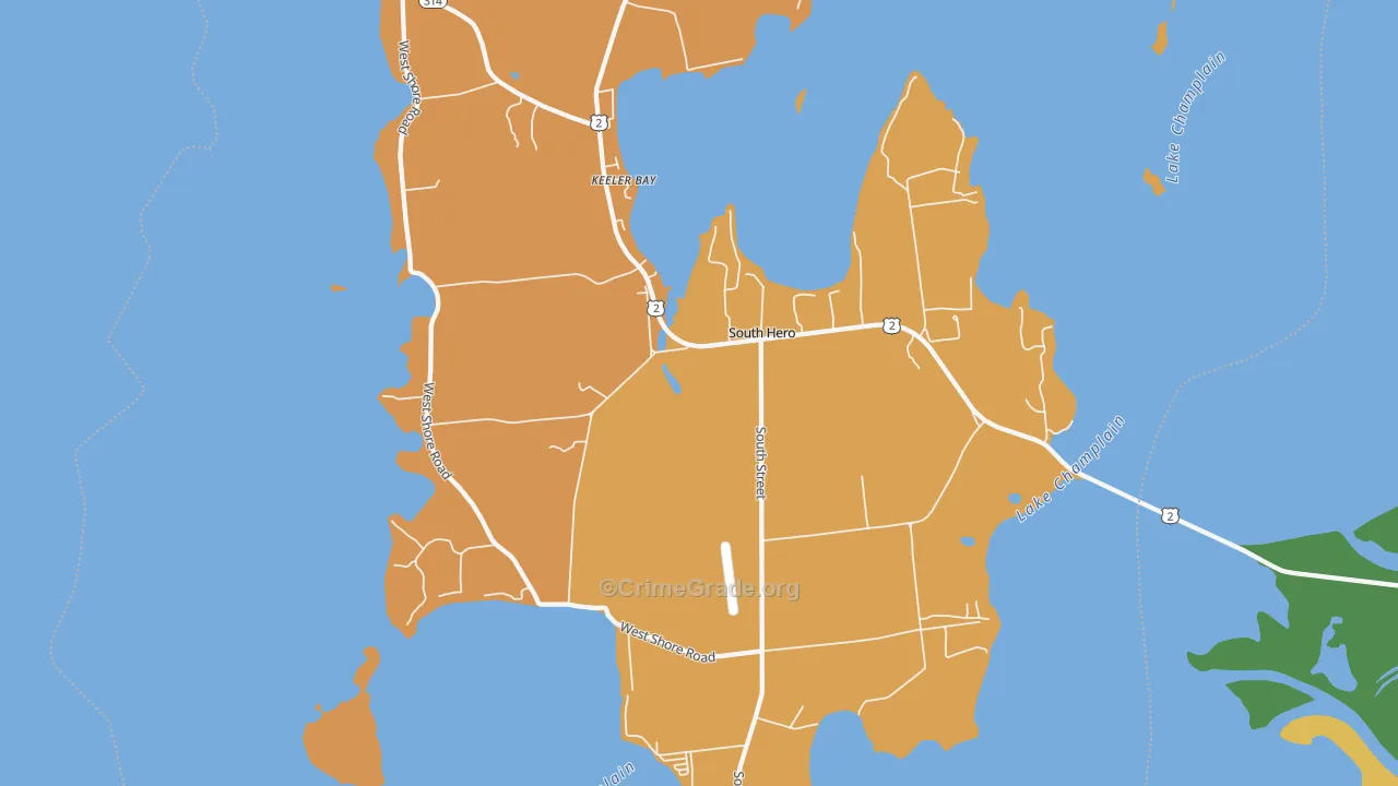 South Hero, VT Map of Drug-Related Crime Rates
