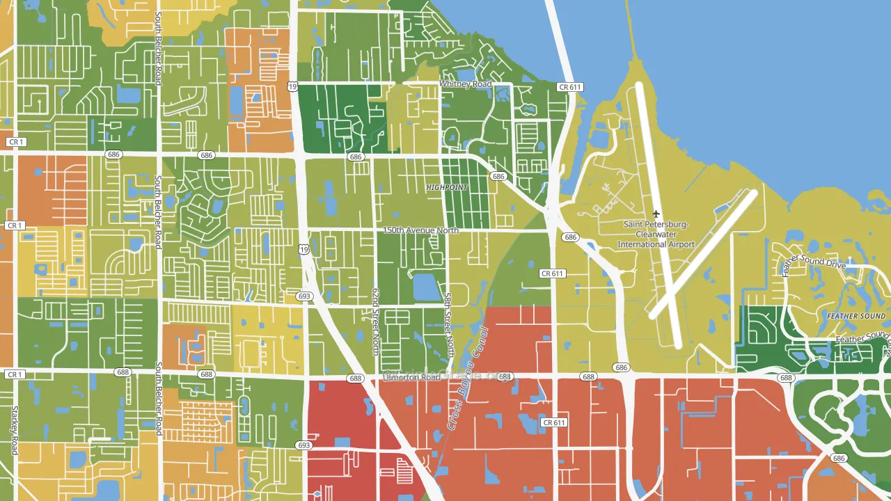 South Highpoint, FL Map of Drug-Related Crime Rates