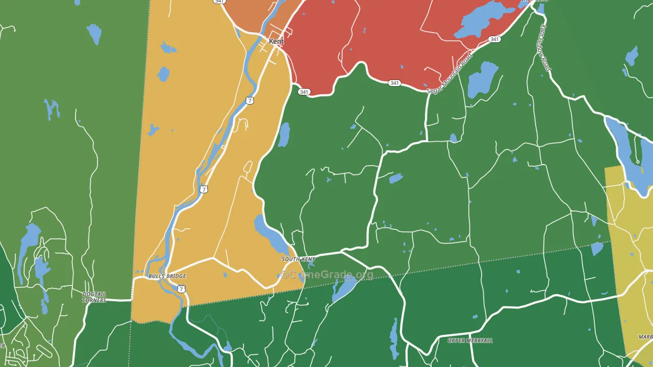 South Kent, CT Map of Drug-Related Crime Rates