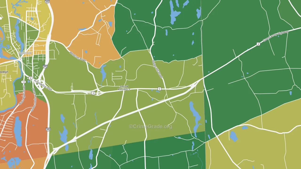 South Killingly, CT Map of Drug-Related Crime Rates