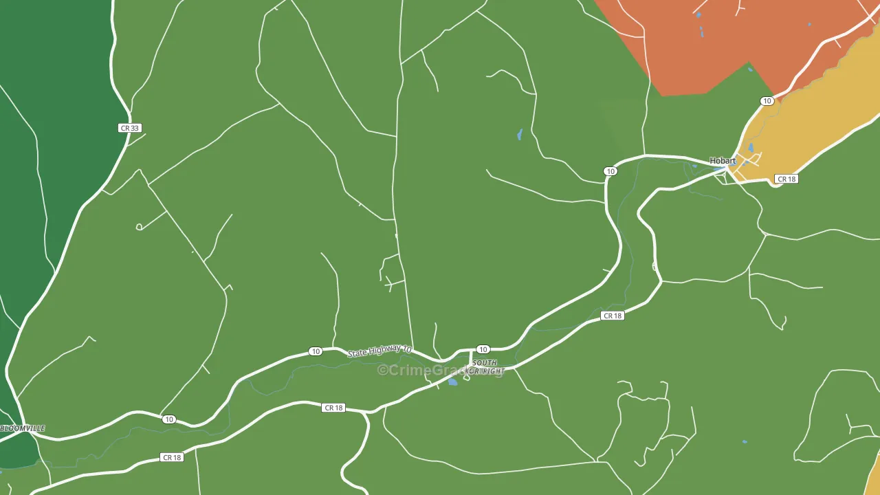 South Kortright, NY Map of Drug-Related Crime Rates