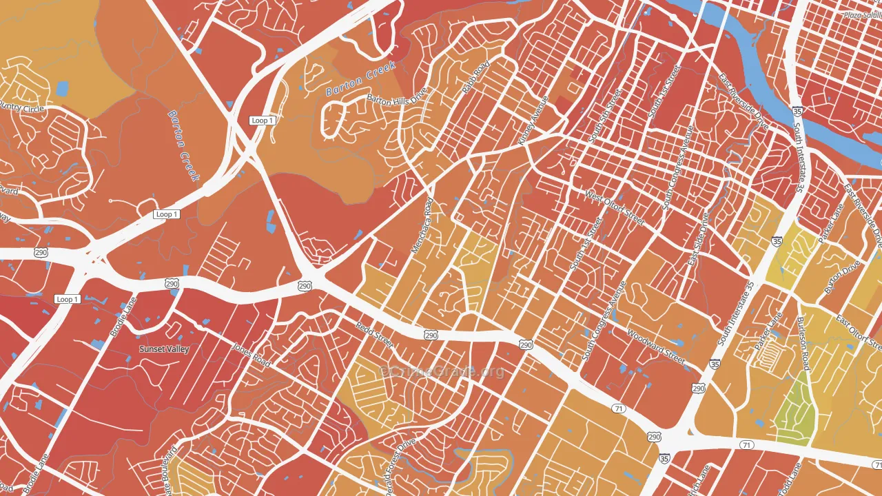 South Lamar, Austin, TX Map of Drug-Related Crime Rates