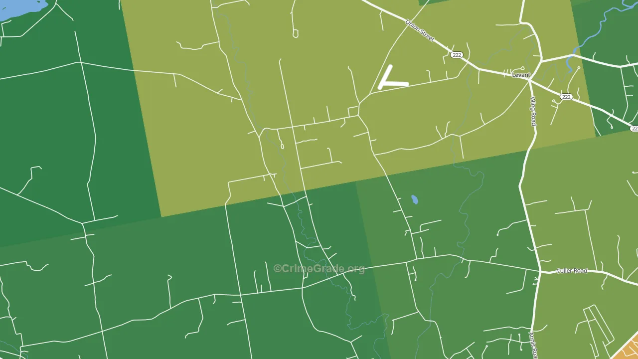 South Levant, ME Map of Drug-Related Crime Rates