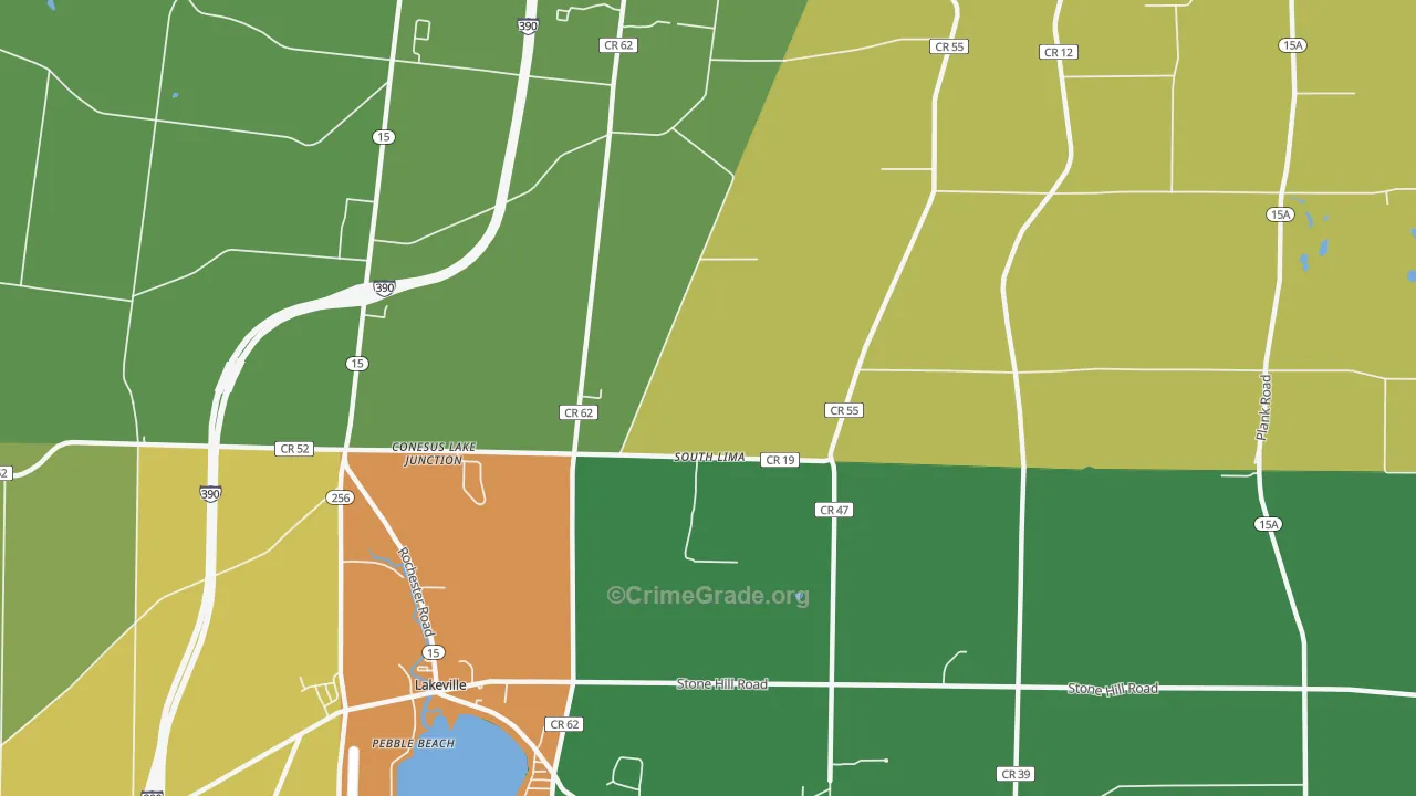 South Lima, NY Map of Drug-Related Crime Rates