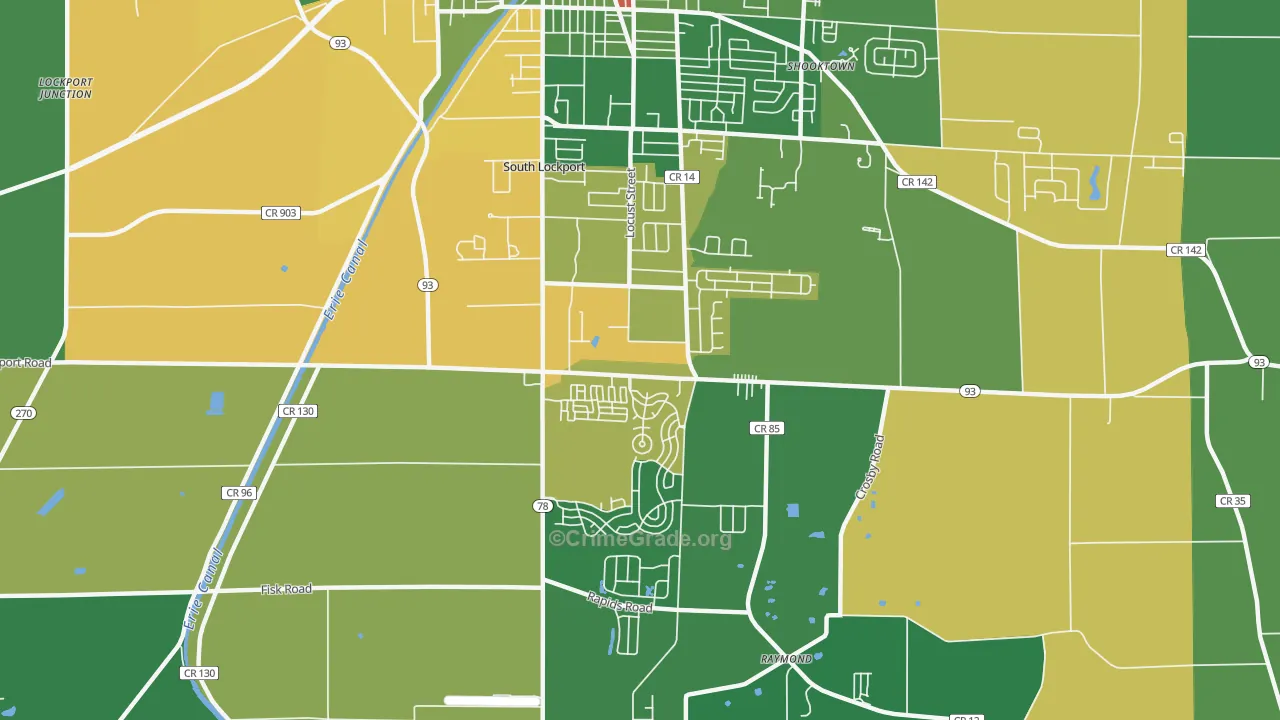 South Lockport, NY Map of Drug-Related Crime Rates