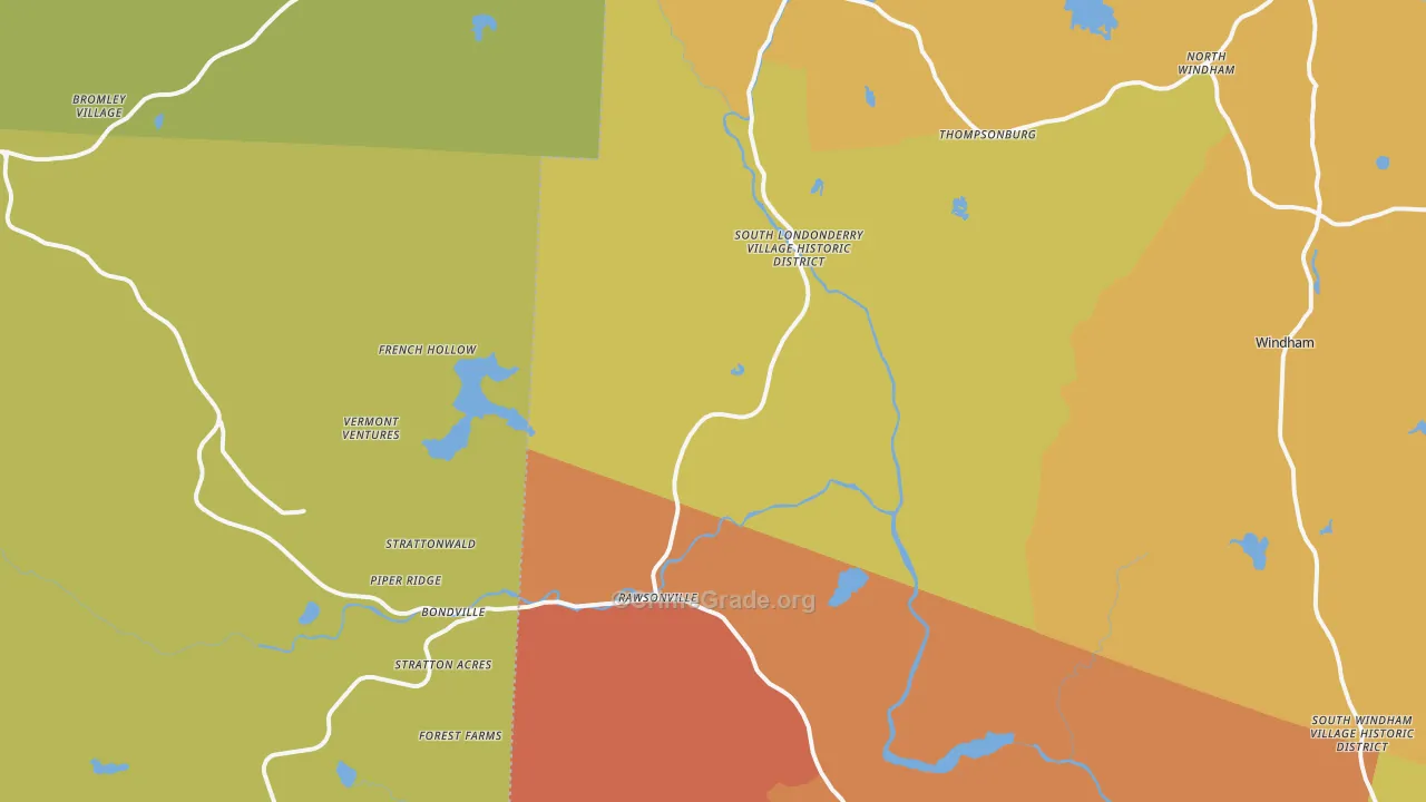 South Londonderry, VT Map of Drug-Related Crime Rates