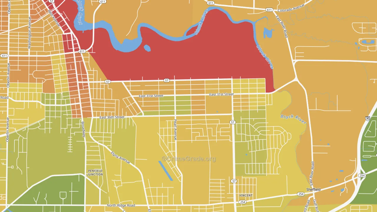 South Lorain, Lorain, OH Map of Drug-Related Crime Rates