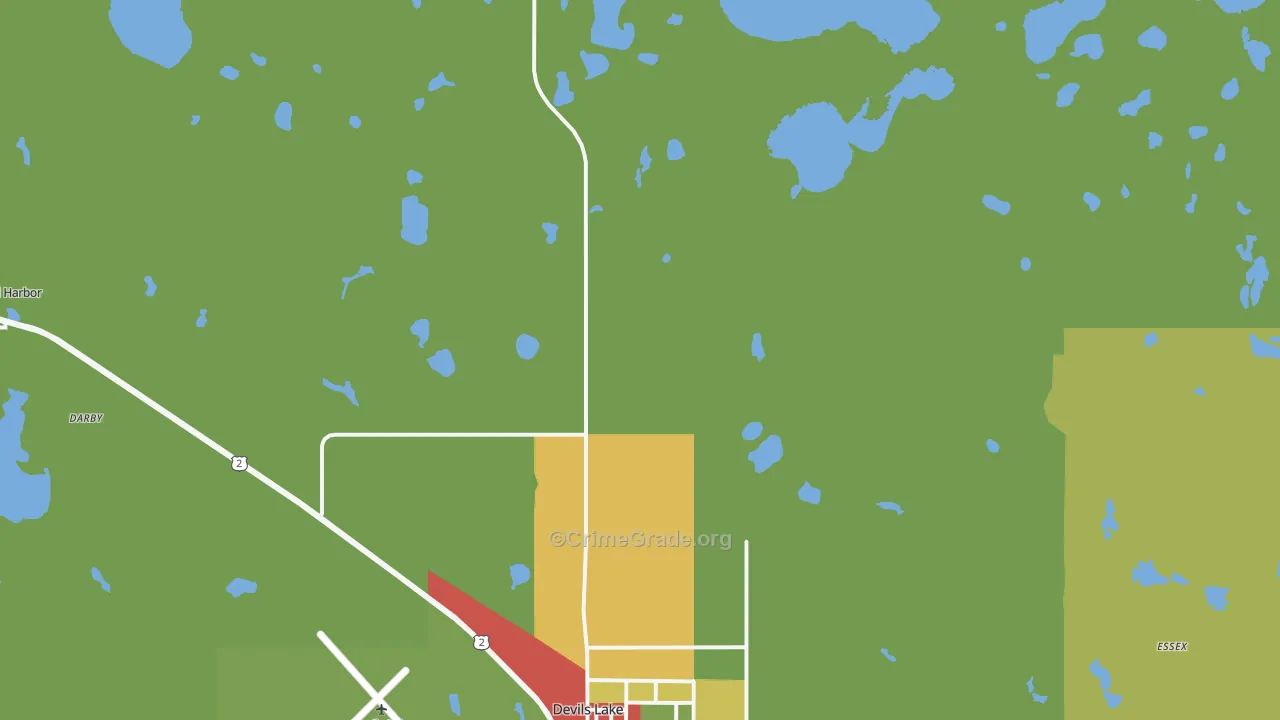 South Minnewaukan, ND Map of Drug-Related Crime Rates