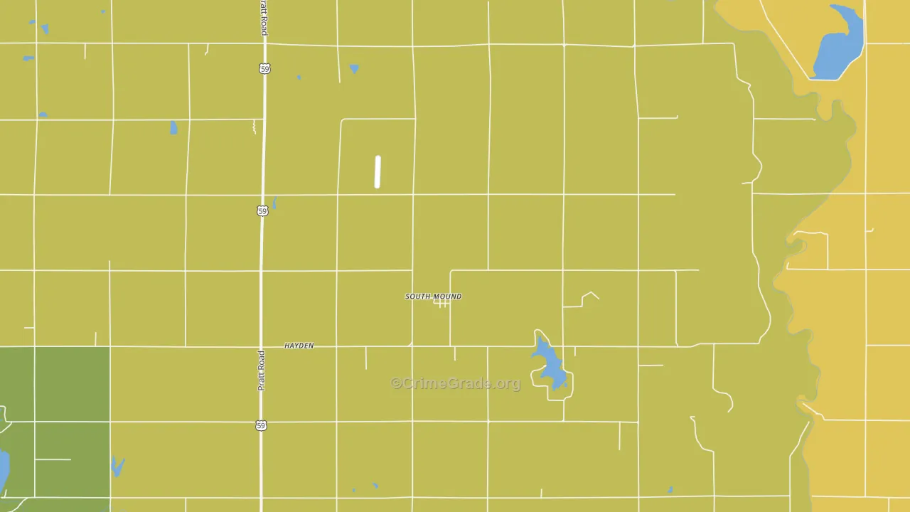 South Mound, KS Map of Drug-Related Crime Rates