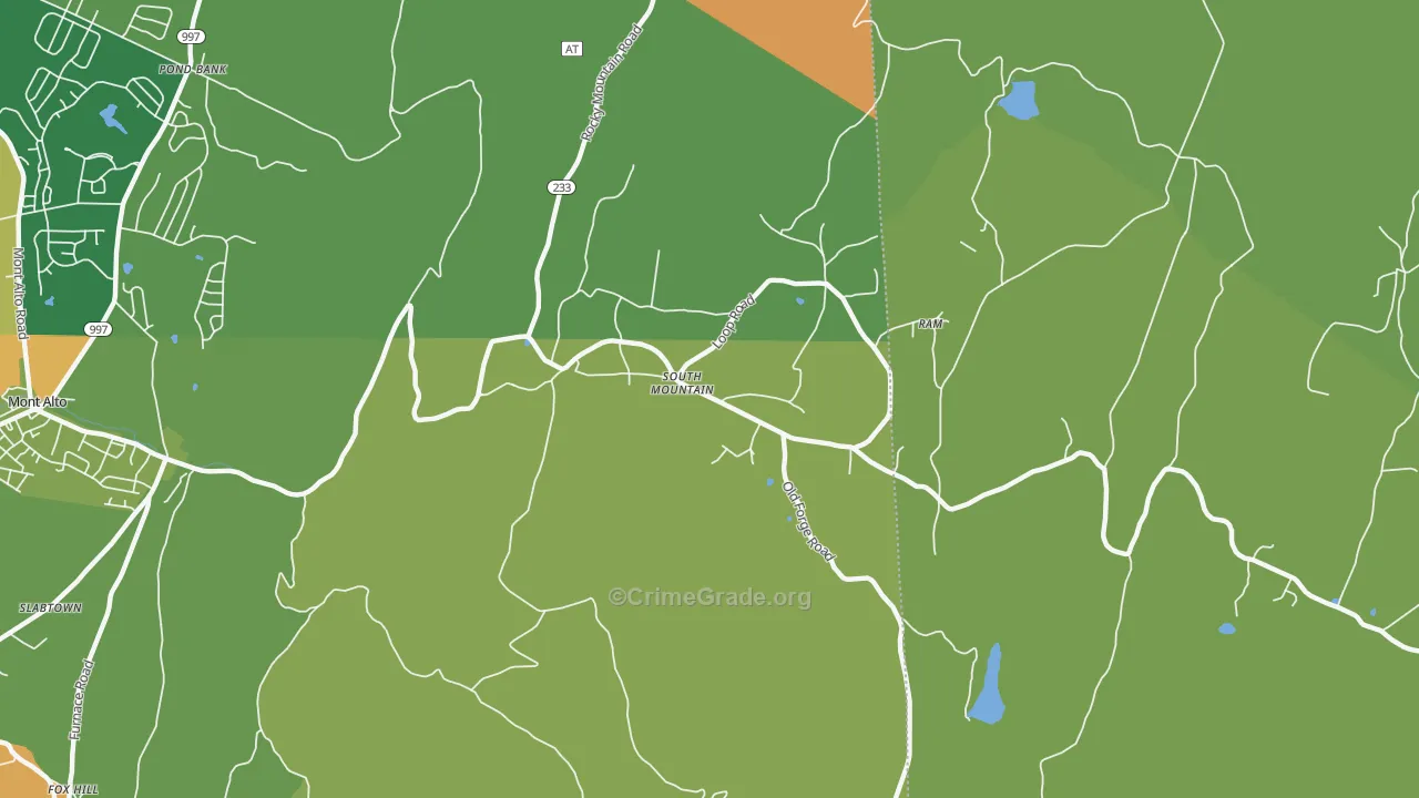 South Mountain, PA Map of Drug-Related Crime Rates