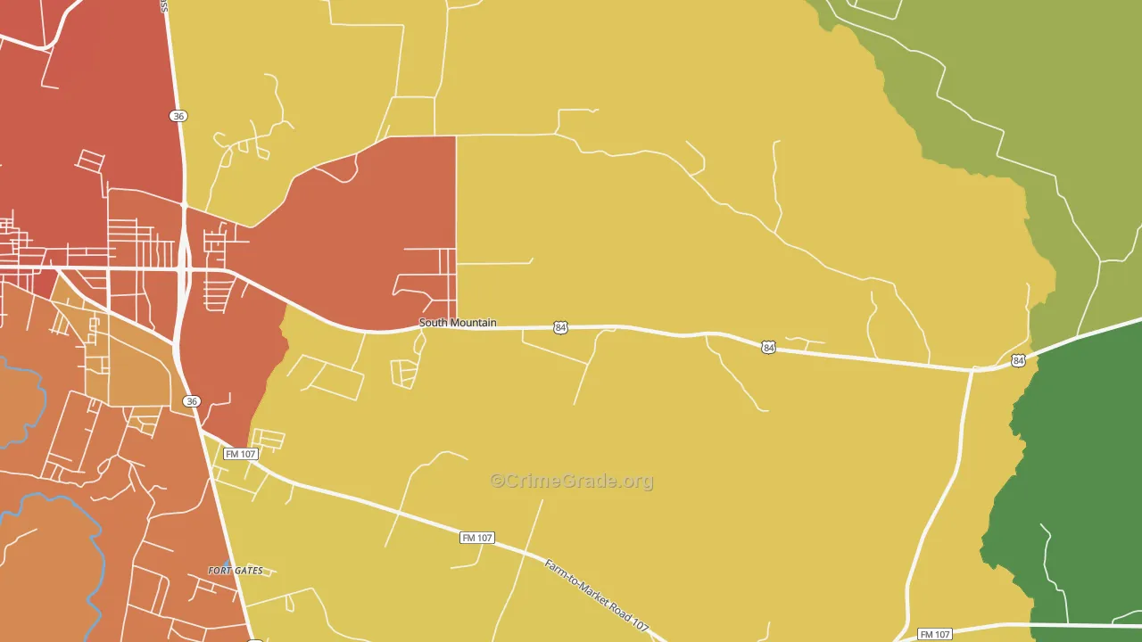South Mountain, TX Map of Drug-Related Crime Rates