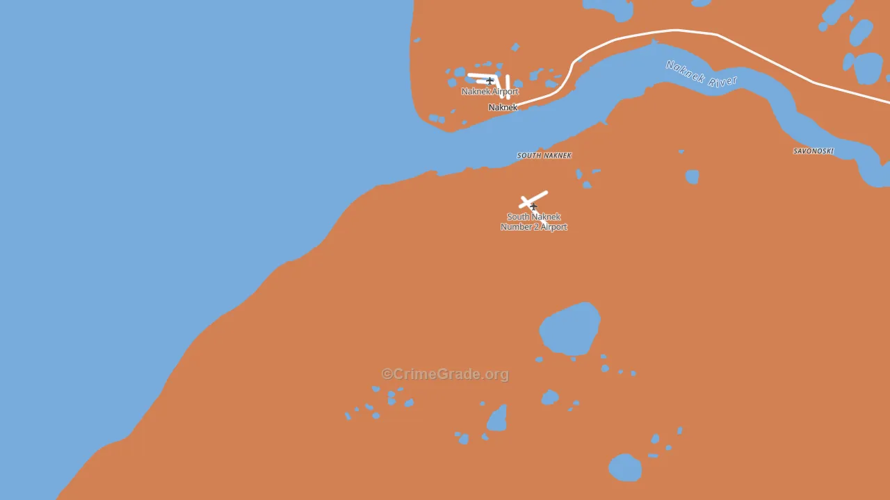 South Naknek, AK Map of Drug-Related Crime Rates
