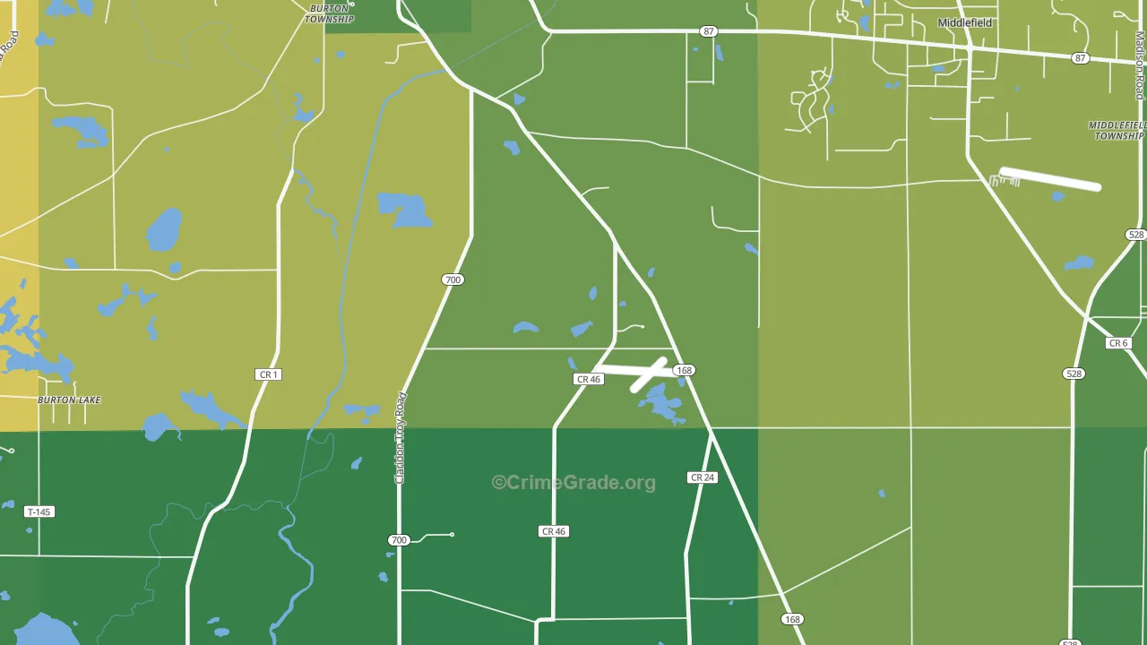 South Newbury, OH Map of Drug-Related Crime Rates