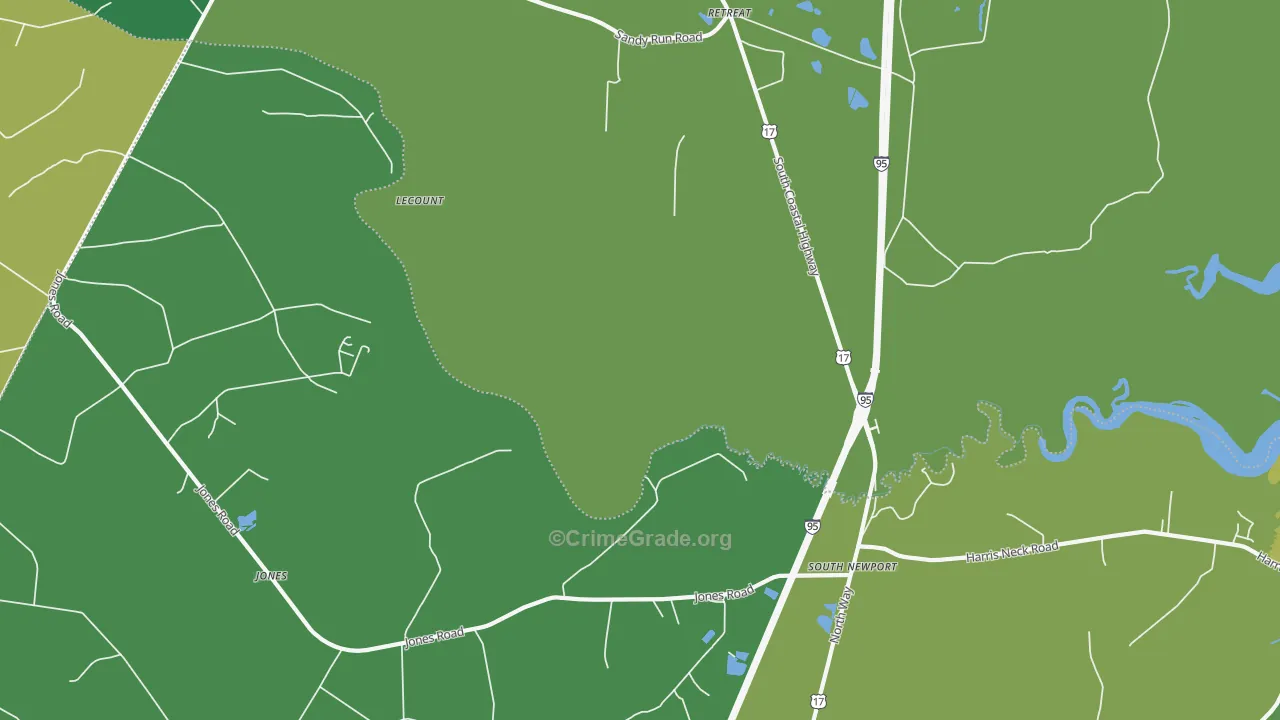 South Newport, GA Map of Drug-Related Crime Rates