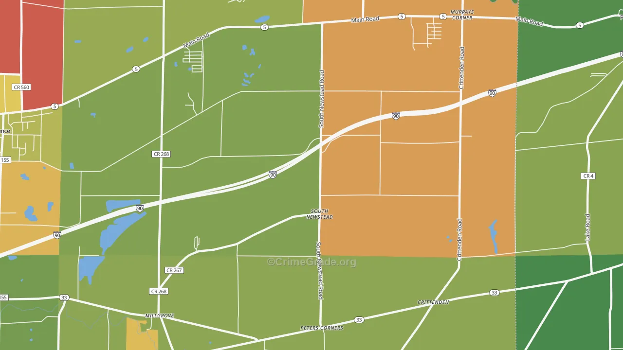 South Newstead, NY Map of Drug-Related Crime Rates