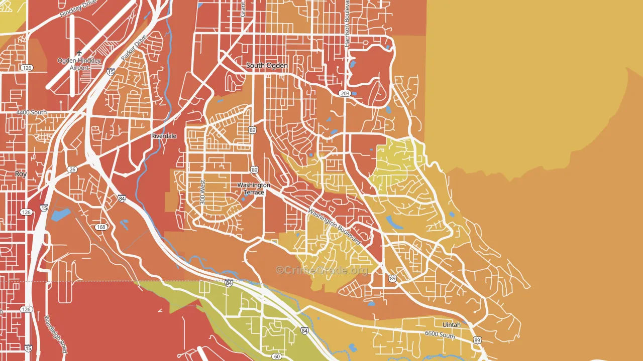 South Ogden, UT Map of Drug-Related Crime Rates