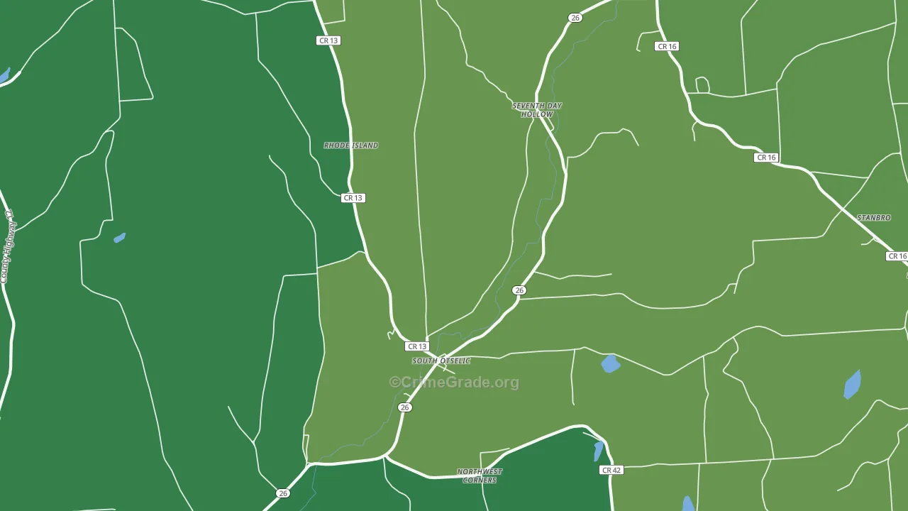 South Otselic, NY Map of Drug-Related Crime Rates